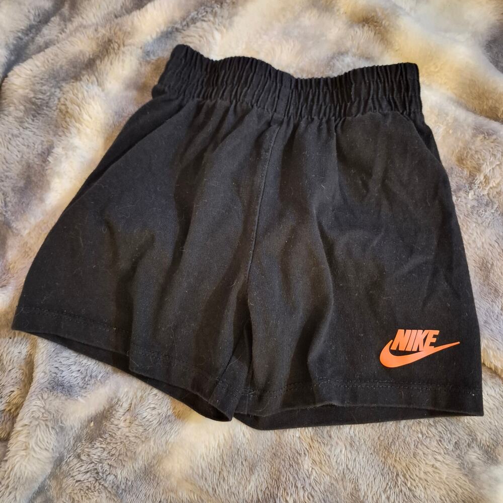 Nike Toddler Shorts Black Orange Logo 18M